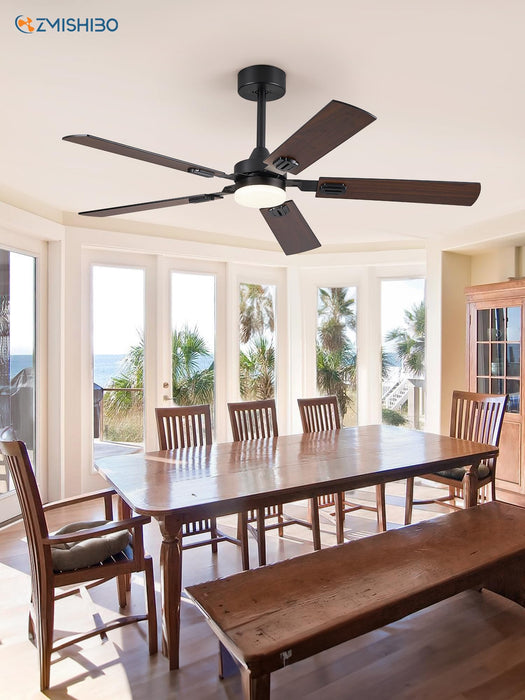 52-Zoll-Deckenventilator mit Licht, mit Fernbedienung, Flügeln mit Doppeloberfläche, leisem und starkem Gleichstrommotor