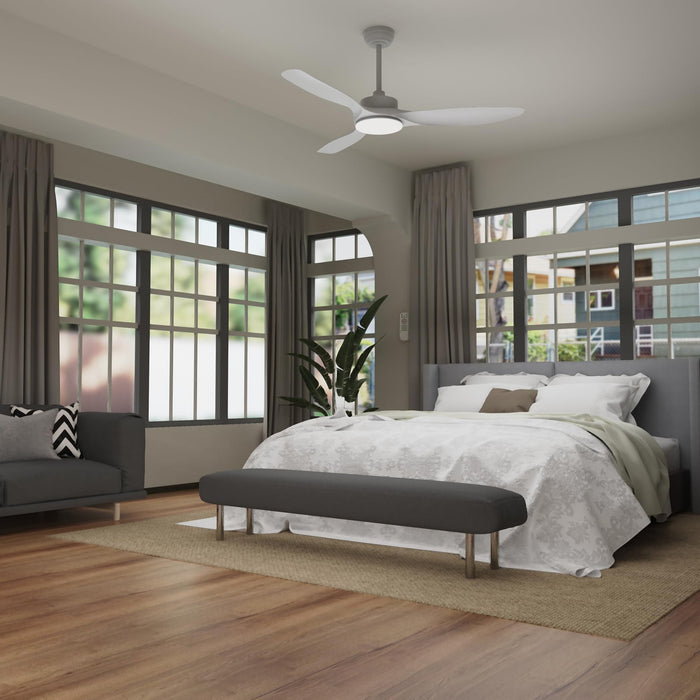 52-Zoll-Deckenventilatoren mit dimmbarer LED-Beleuchtung, Fernbedienung, 3 CCT, 3 umkehrbare Gleichstrommotoren