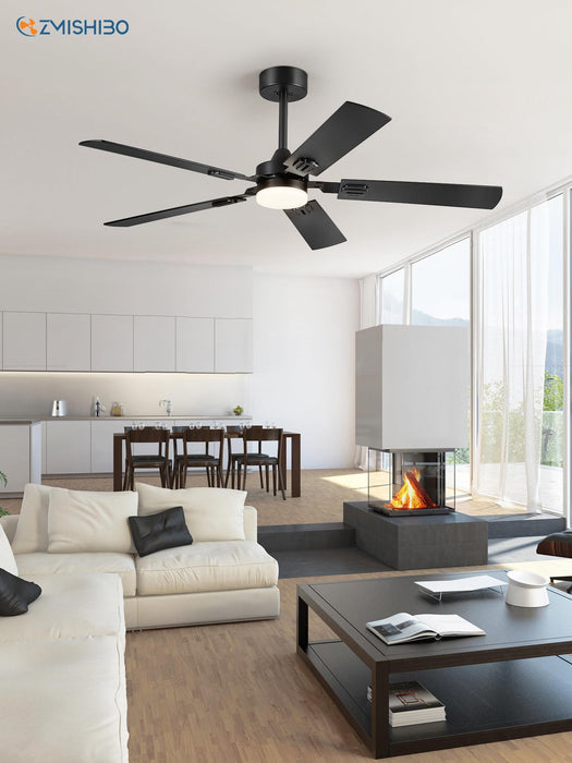 52-Zoll-Deckenventilator mit Licht, mit Fernbedienung, Flügeln mit Doppeloberfläche, leisem und starkem Gleichstrommotor