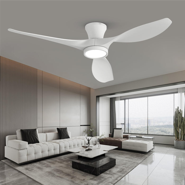52in Ceiling Fans with Lights Remote Control, with Quiet Reversible DC Motor, 3CCT