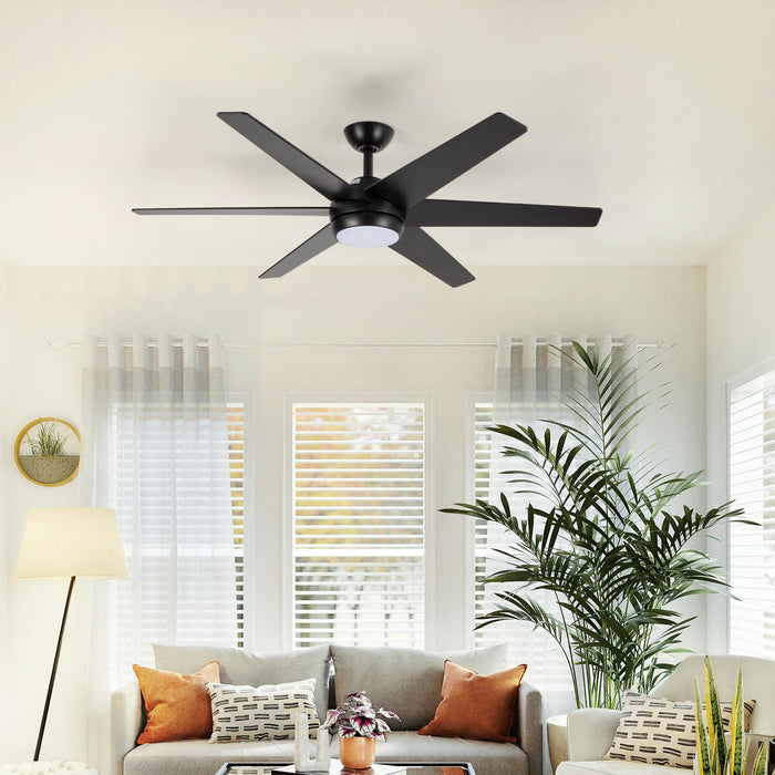 52-Zoll-Deckenventilatoren mit LED-Leuchten, 6 Geschwindigkeiten, dimmbar, 3 CCT, leiser Umkehrmotor
