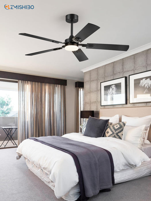 52-Zoll-Deckenventilator mit Licht, mit Fernbedienung, Flügeln mit Doppeloberfläche, leisem und starkem Gleichstrommotor