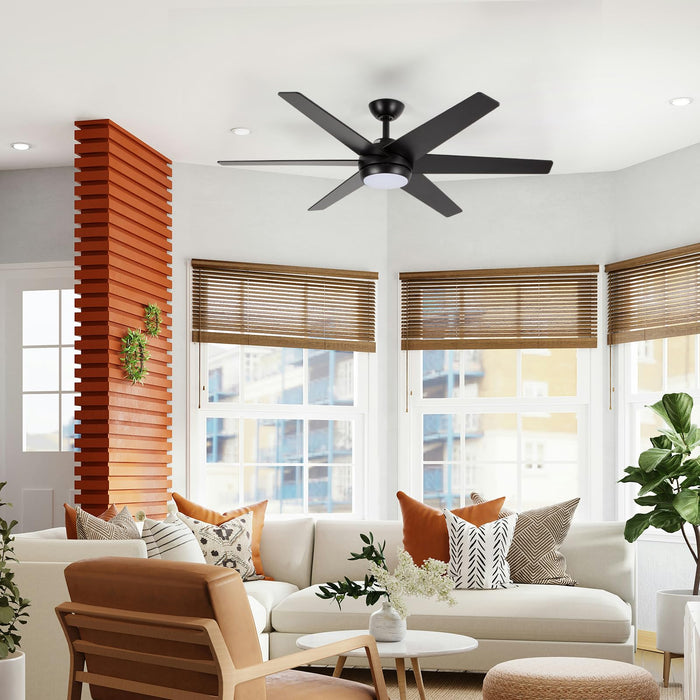 52-Zoll-Deckenventilatoren mit LED-Leuchten, 6 Geschwindigkeiten, dimmbar, 3 CCT, leiser Umkehrmotor