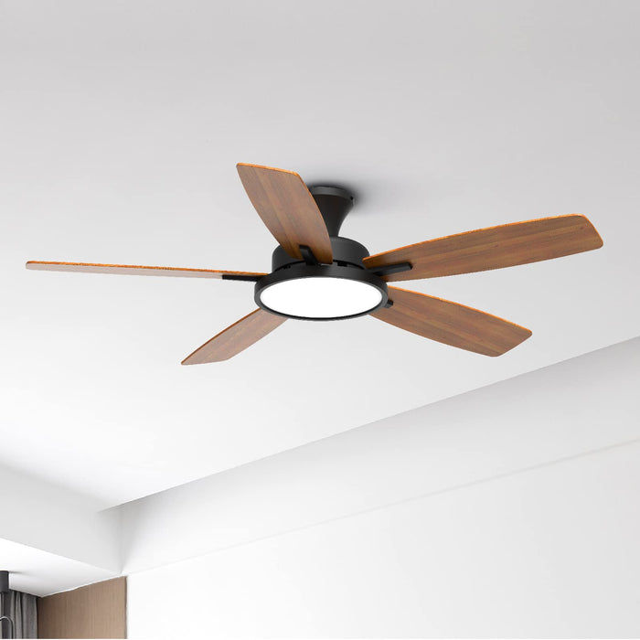 52in Ceiling Fans with Lights,Ultra Silent with 3CCT,Dimmable Light,Reversible Blades