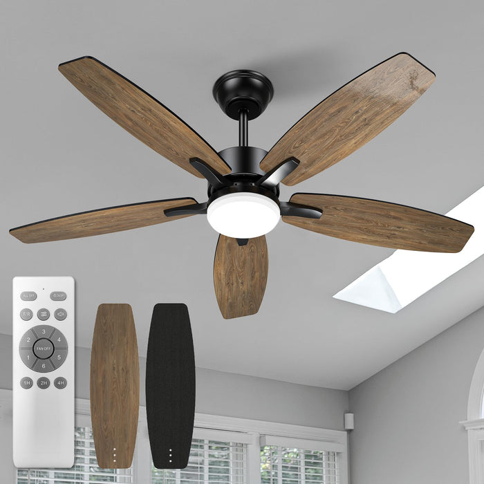 42in Ceiling Fan with Light, with Remote, Reversible DC, Light with 3CCT, 6 Speeds